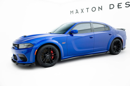 Prahové lišty Dodge Charger RT Scat Pack Widebody Mk3 Facelift černý lesklý plast