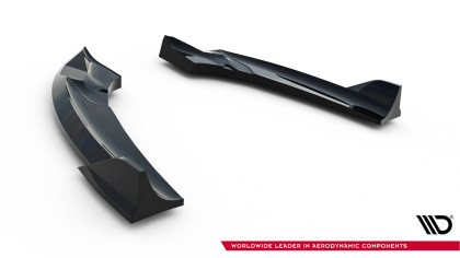 Splittery zadní boční Dodge Charger RT Scat Pack Widebody Mk3 Facelift černý lesklý plast