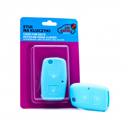 EPKC71 LIGHT BLUE CAR KEY COVER SEAT SKODA VOLKSWAGEN