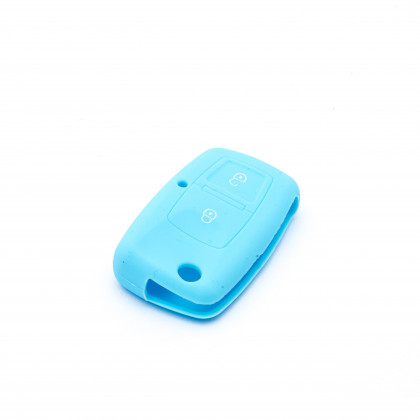 EPKC71 LIGHT BLUE CAR KEY COVER SEAT SKODA VOLKSWAGEN