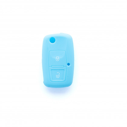 EPKC71 LIGHT BLUE CAR KEY COVER SEAT SKODA VOLKSWAGEN