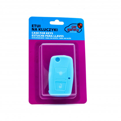 EPKC71 LIGHT BLUE CAR KEY COVER SEAT SKODA VOLKSWAGEN