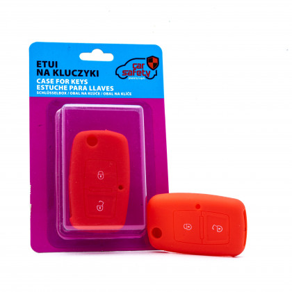 EPKC66 RED CAR KEY COVER SEAT SKODA VOLKSWAGEN