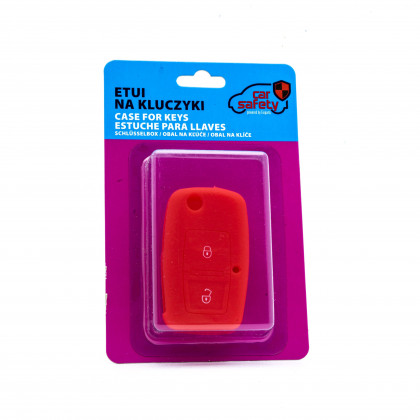EPKC66 RED CAR KEY COVER SEAT SKODA VOLKSWAGEN