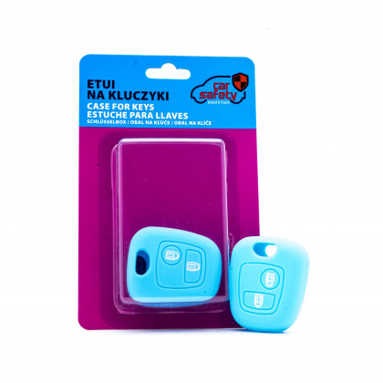 EPKC53 LIGHT BLUE CAR KEY COVER CITROEN PEUGEOT TOYOTA