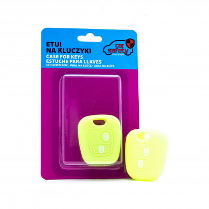 EPKC52 NEON GREEN CAR KEY COVER CITROEN PEUGEOT TOYOTA