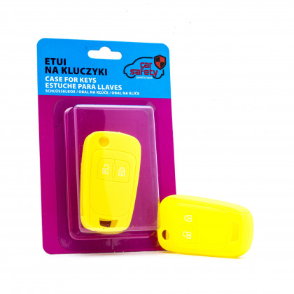 EPKC28 YELLOW CAR KEY COVER CHEVROLET OPEL VAUXHALL