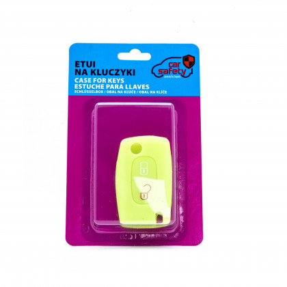 EPKC125 NEON GREEN CAR KEY COVER CITROEN PEUGEOT