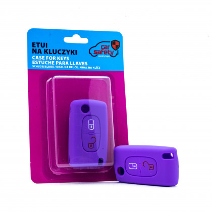 EPKC124 PURPLE CAR KEY COVER CITROEN PEUGEOT