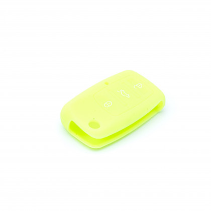 EPKC07 NEON GREEN CAR KEY COVER VOLKSWAGEN SKODA SEAT