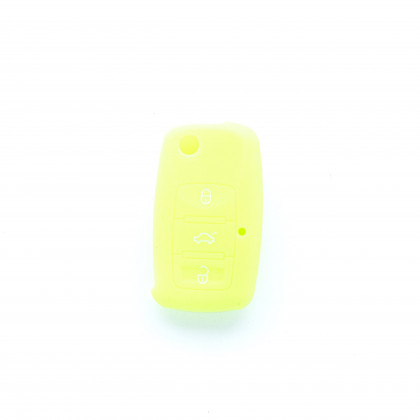 EPKC07 NEON GREEN CAR KEY COVER VOLKSWAGEN SKODA SEAT