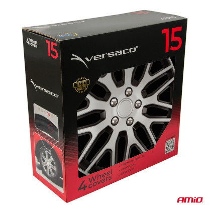 Poklice Dakar 15” černo-stříbrná sada 4ks COLOR BOX