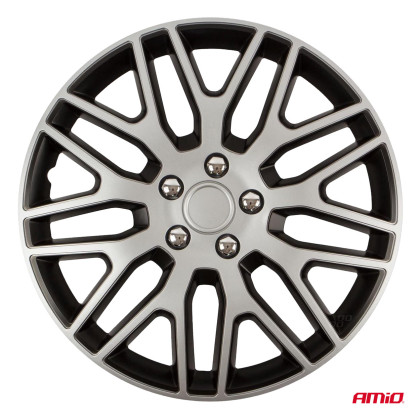 Poklice Dakar 16” černo-stříbrná sada 4ks COLOR BOX