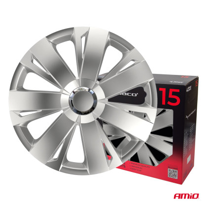 Poklice Energy 15” stříbrná sada 4ks COLOR BOX
