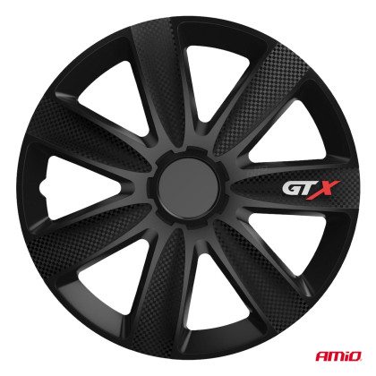 Poklice GTX 14” černý karbon sada 4ks COLOR BOX