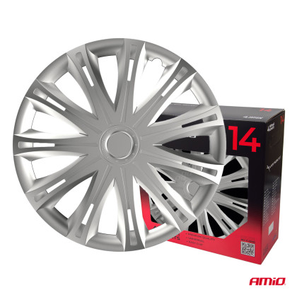 Poklice Spark 14” stříbrná sada 4ks COLOR BOX