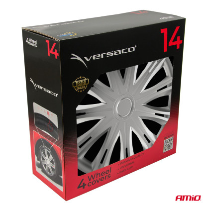 Poklice Spark 14” stříbrná sada 4ks COLOR BOX