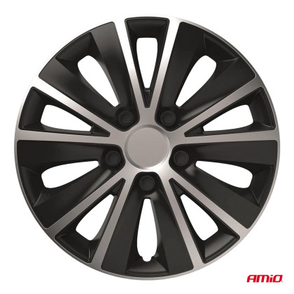 Poklice Rapide 16” černo - stříbrná sada 4ks COLOR BOX