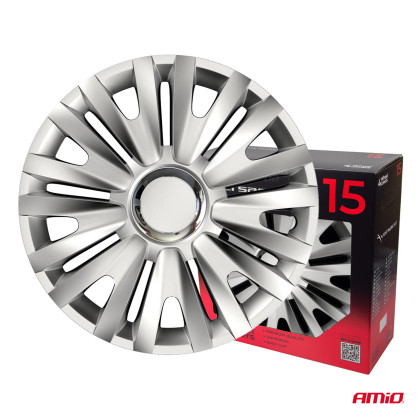 Poklice Royal 15” stříbrná sada 4ks COLOR BOX