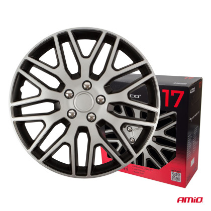 Poklice Dakar 17” černo-stříbrná sada 4ks COLOR BOX