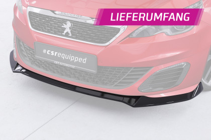 Spoiler pod přední nárazník CSR CUP pro Peugeot 308 GTi 2017-2021 černá struktura