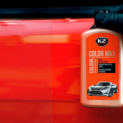 Leštěnka barevná s voskem K2 250ml - červená