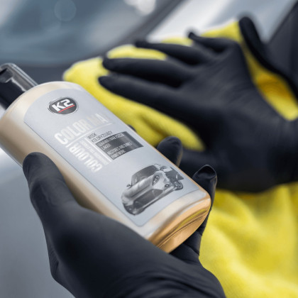 Leštěnka barevná s voskem K2 250ml - stříbrná