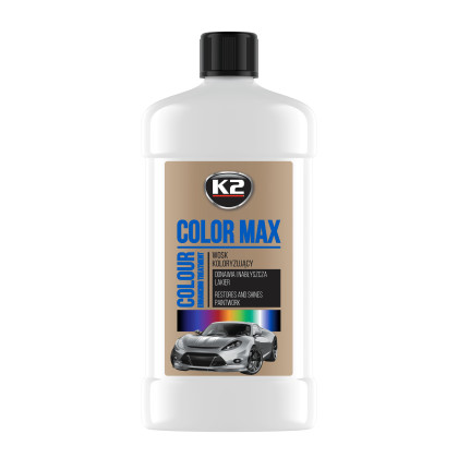 Leštěnka barevná s voskem K2 500ml - bílá