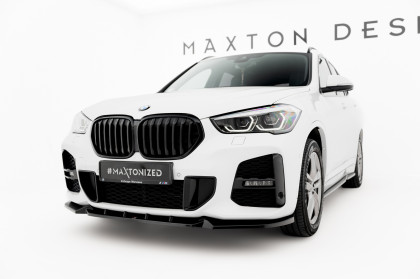 Spojler pod nárazník lipa BMW X1 M-Pack F48 Facelift černý lesklý plast