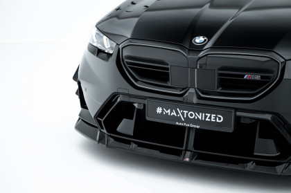 Spojler pod nárazník lipa V.1 BMW M5 Sedan / Touring G90 černý lesklý plast