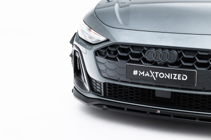 Spojler pod nárazník lipa V.1 Audi A5 S-Line Sedan / Avant B10 černý lesklý plast