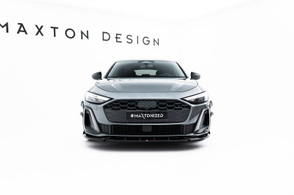 Spojler pod nárazník lipa V.2 Audi A5 S-Line Sedan / Avant B10 černý lesklý plast