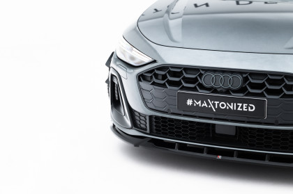 Spojler pod nárazník lipa V.2 Audi A5 S-Line Sedan / Avant B10 černý lesklý plast