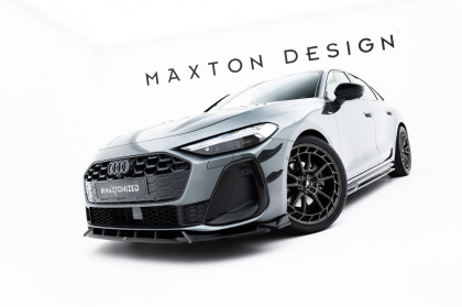 Spojler pod nárazník lipa V.2 Audi A5 S-Line Sedan / Avant B10 černý lesklý plast