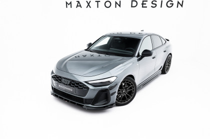 Spojler pod nárazník lipa V.2 Audi A5 S-Line Sedan / Avant B10 černý lesklý plast