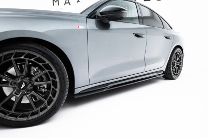Prahové lišty Audi A5 S-Line Sedan / Avant B10 černý lesklý plast