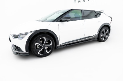 Prahové lišty Kia EV6 Mk1 černý lesklý plast