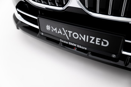 Spojler pod nárazník lipa V.1 BMW 7 G70 černý lesklý plast