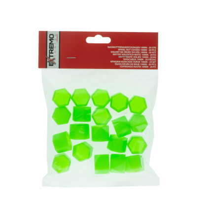 EPTUNING040 Krytky na šrouby 19 MM - Zelené (Silikonové)