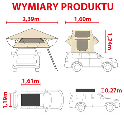 EPTENT03 Rooftop Tent 2.4 x 1.6m