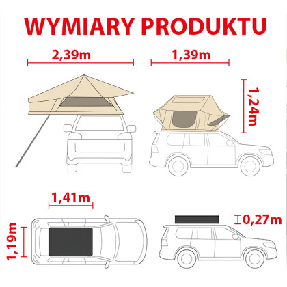 EPTENT04 Rooftop Tent 3.1 x 1.4m