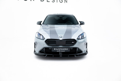 Spojler pod nárazník lipa V.2 BMW M135i M Performance F70 černý lesklý plast