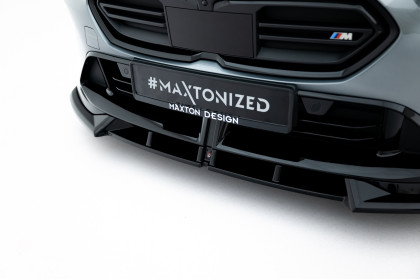 Spojler pod nárazník lipa V.2 BMW M135i M Performance F70 černý lesklý plast