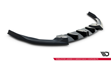 Spojler pod nárazník lipa V.2 BMW M135i M Performance F70 černý lesklý plast