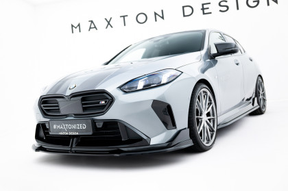 Spojler pod nárazník lipa V.3 BMW M135i M Performance F70 černý lesklý plast