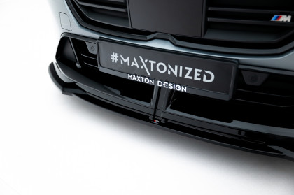 Spojler pod nárazník lipa V.3 BMW M135i M Performance F70 černý lesklý plast