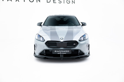 Spojler pod nárazník lipa V.3 BMW M135i M Performance F70 černý lesklý plast