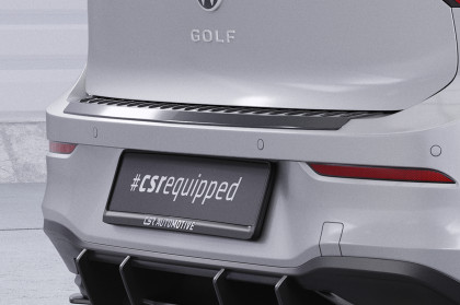 Plastová ochranná lišta zadního nárazníku CSR pro VW Golf 8 (Typ CD) - černý lesklý