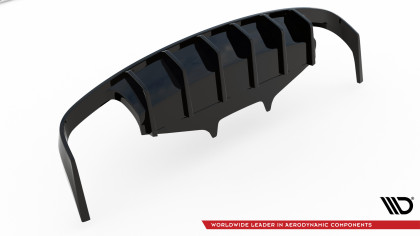 Zadní difuzor Porsche Macan Mk1 lesklý plast - double duplex