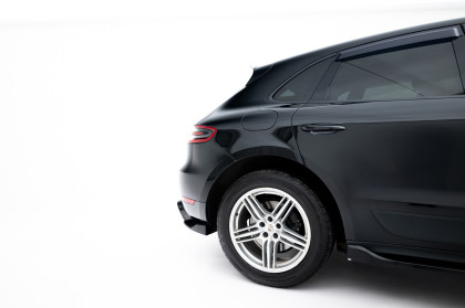 Splittery zadní boční V.2 Porsche Macan Mk1 černý lesklý plast